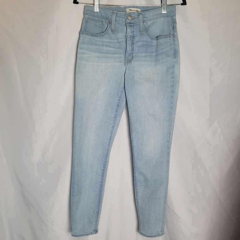 Madewell 9" Mid Rise Skinny Crop Lightwash Jeans Women's Size 27
